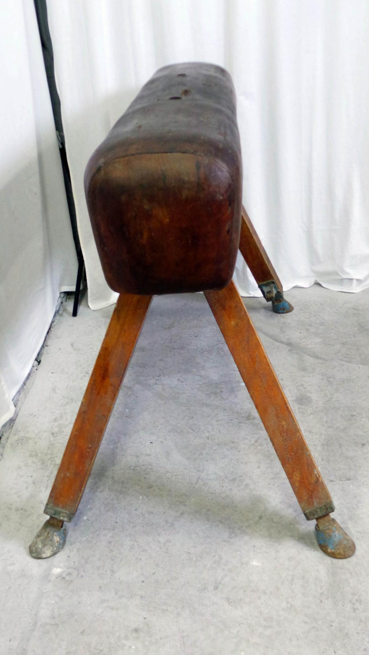 Vintage Pommel Horse Adjustable Height Modernism